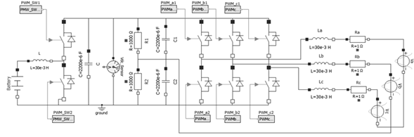 Simulation of inverter using conventional switches