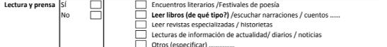 Ejemplo de preguntas con opciones cerradas y especificaci�n abierta