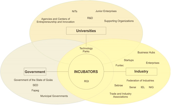 Ecosystem of innovative entrepreneurship in the state of Goiás, Brazil.