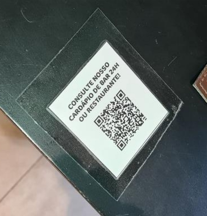 QR code para cardápio no Hotel Ibis