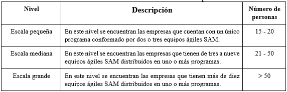 Niveles de escalamiento de una empresa.