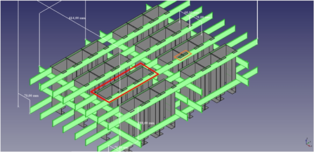 Dise&ntilde;o y posici&oacute;n de las canaletas en AutoCAD.