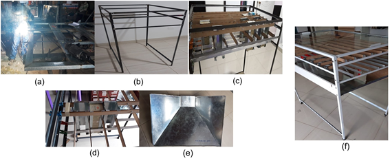 Proceso de ensamblado del dispensador.
