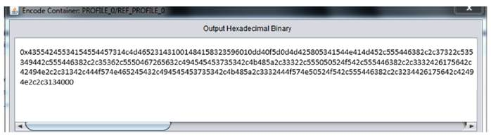 Mensaje de salida, codificaci&oacute;n Ascii del perfil 0 de telemetr&iacute;a.