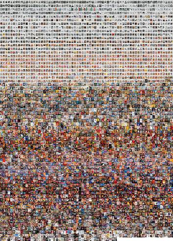 Figure 1. Visualisation numérique d’images. Montage. 4535 Times Magazine Covers (1923-2009)