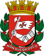 Figura 1: Desde o ano 1917, o brasão da
cidade de São Paulo é o símbolo da cidade, capital do Estado de São Paulo e
maior capital do Brasil. O governo ditatorial de Getúlio Vargas, em 1937,
suprimiu por decreto, todos os emblemas dos Estados e Cidades pelos nacionais e
esses símbolos só voltaram a ter seus usos autorizados em 1946 com a Nova
Constituição. São Paulo recolocou seu brasão em uso.