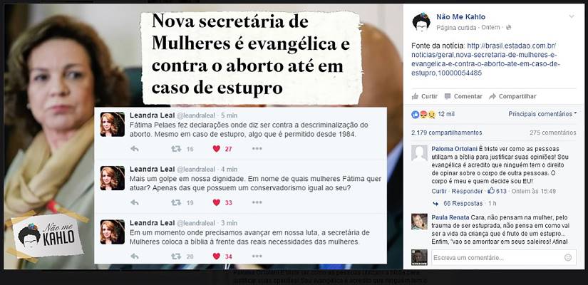 Imagem 9: Postagem da p�gina N�o Me Kahlo