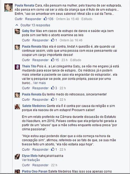 Imagem 10 e 11: Coment�rios da p�gina N�o Me Kahlo