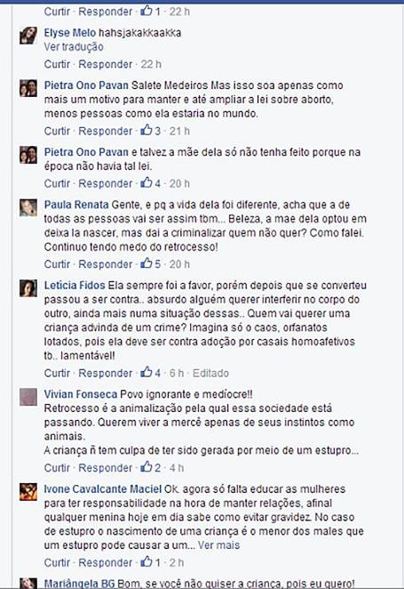 Imagem 10 e 11: Coment�rios da p�gina N�o Me Kahlo