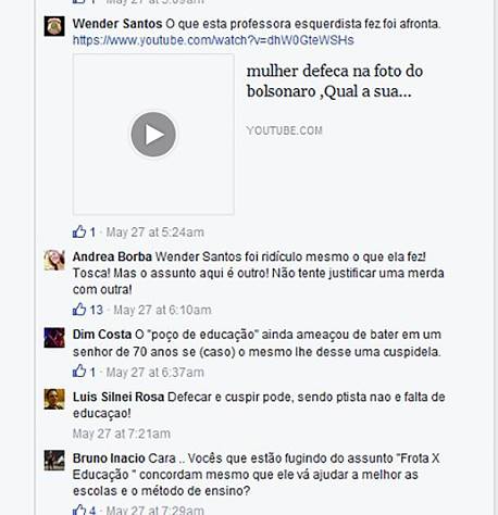 Imagem 6: Coment�rios na p�gina Pragmatismo Pol�tico