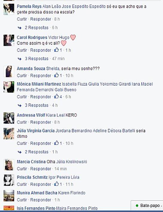 Imagem 8: Coment�rios da p�gina N�o Me Kahlo