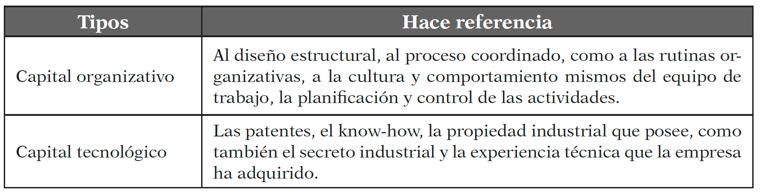 Tipos de capital estructural