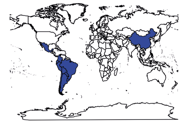 Países incluidos en el estudio