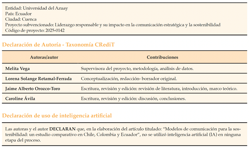 Apoyos y Declaraci�n: