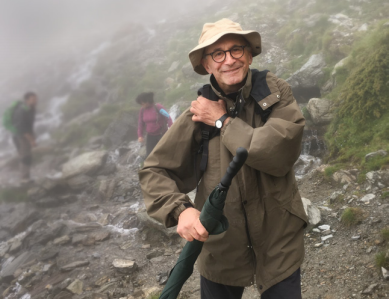 Pere Santanach (Photographed by J.M. Villaplana, in the N&uacute;ria-Fontalba Path, june 2016)