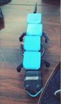 Prototipo implementado del robot salamandra.