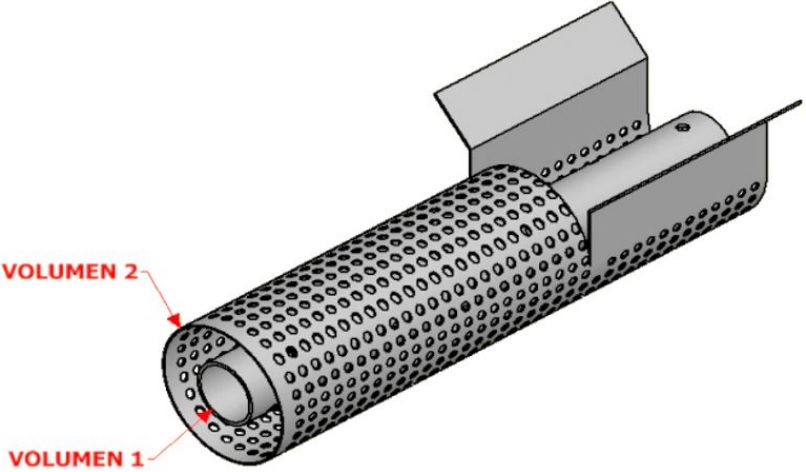 Comparación de volúmenes entre criba y
cilindro desgranador.