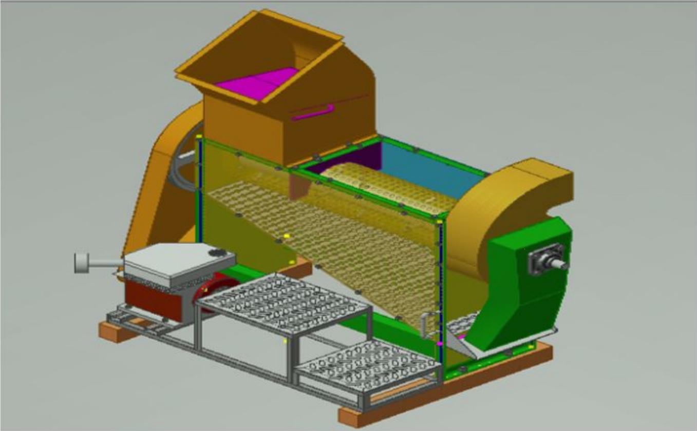 Máquina para desgranar maíz.