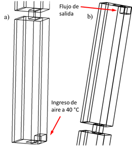 Figura 6. a) Orificio
que conecta el m&oacute;dulo inferior con el exterior. b) Orificio que conecta el
m&oacute;dulo superior con el exterior.