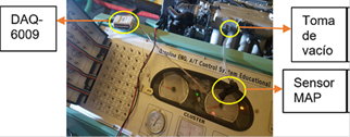 Conexión del sensor MAP.