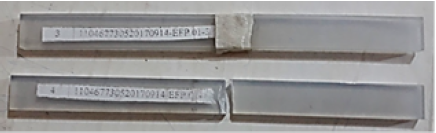 Probetas ensayadas del material matriz.