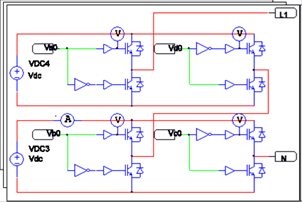 Topología del inversor en cascada de 5 niveles seleccionado.