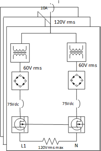 Diagrama unifilar del inversor multinivel.