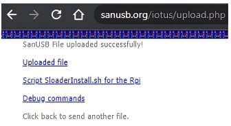 El sitio web con un enlace para descargar el script SloaderInstall.sh