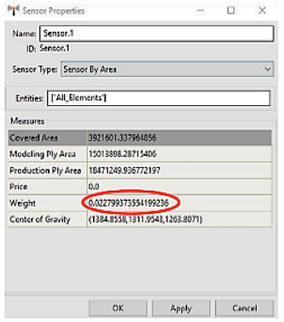Peso final del monocasco obtenido de ANSYSACP [15]