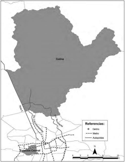 Ubicaci&oacute;n general: casos Estaci&oacute;n Central y Colina