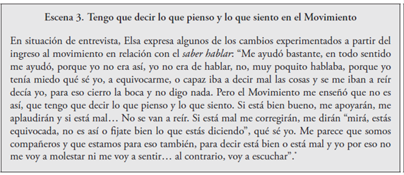 Tengo que decir lo que pienso y lo que siento en el Movimiento
