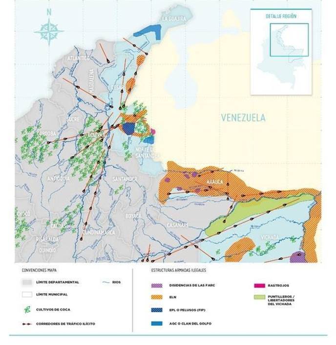 Presencia de estructuras armadas en la zona de frontera con Venezuela