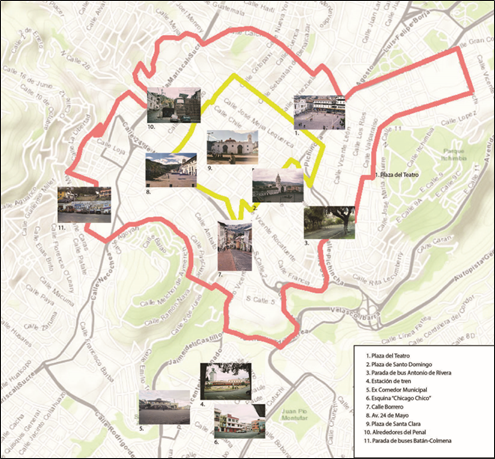 Espacios muertos ubicados geogr&aacute;ficamente