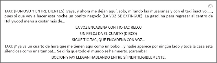 Efectos sonoros. Funci&oacute;n narrativa. Transici&oacute;n
entre escenas