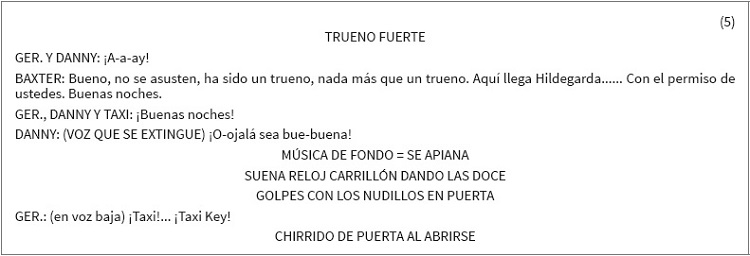 Efectos sonoros. Funci&oacute;n expresiva + funci&oacute;n
descriptivo-ambiental + funci&oacute;n narrativa