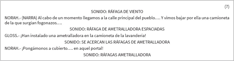 Efectos sonoros de hechos delictivos