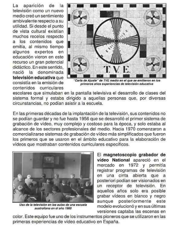 Una de las cartelas de la exposici&oacute;n integrando im&aacute;genes y explicaci&oacute;n textual para dar contexto a la vitrina con los materiales expuestos. En este ejemplo se trata de explicar did&aacute;cticamente la funci&oacute;n educativa que tuvo el magnetoscopio &ldquo;National&rdquo; de cinta abierta, un objeto tecnol&oacute;gico que se exhibir&aacute; en una de las vitrinas