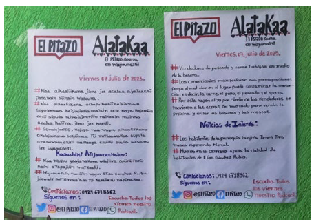 El Pitazo, versi�n papel�grafo, exhibido en La Guajira