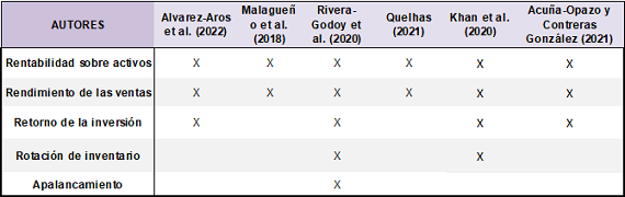 Dimensiones de Estudio sobre el Desempe�o Financiero.