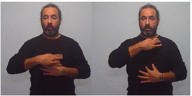 CORBATA (ubicaci�n inicial y final de la se�a)