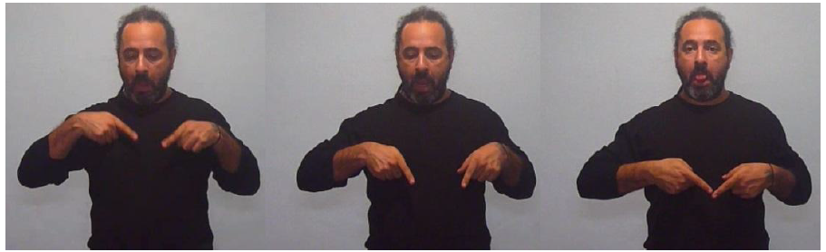 ALARGADA-PUNTIAGUDA (ubicaci�n inicial, medial y final de la se�a)