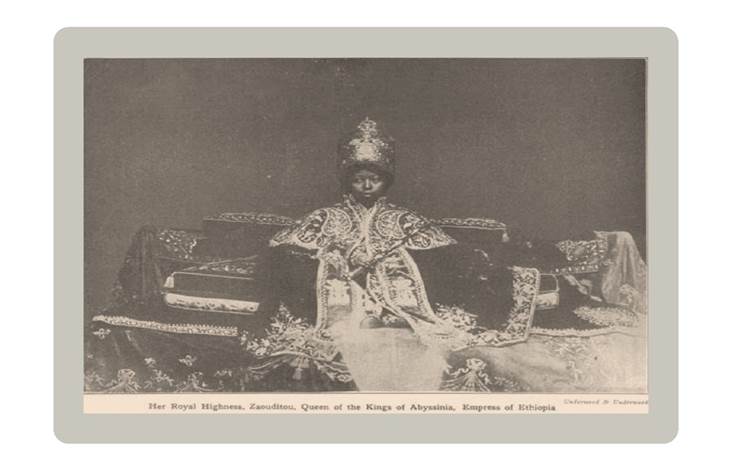 Frontispiece “The Empress Zaouditou,” photography by Underwood & Underwood, TBB Jan. 1920, v. 2, print.