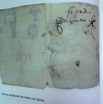 Firma Fray Pedro de Gante