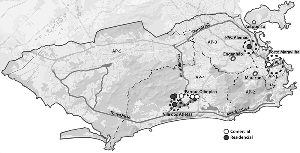 Mapa de grandes obras e empreendimentos lançados pelo grupo Odebrecht (2009-2015)