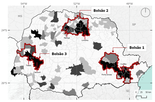 Bolsões de produção de habitação social de mercado no estado do Paraná