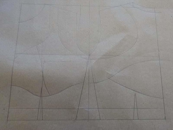 Traçado em modelagem plana.