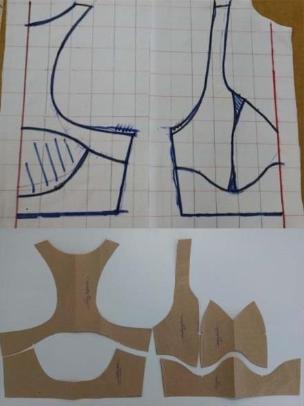 Moldes do top esportivo