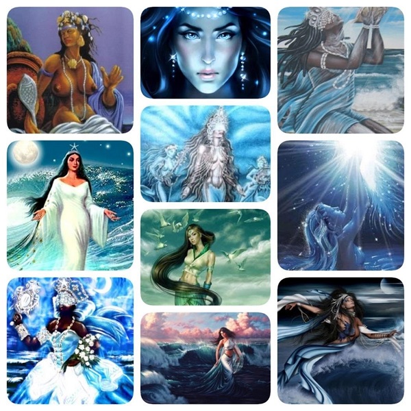 Mosaico com 10 (dez) imagens de Iemanj&aacute;.