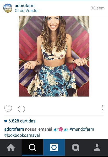 Imagem da Iemanj&aacute; veiculada pela Farm