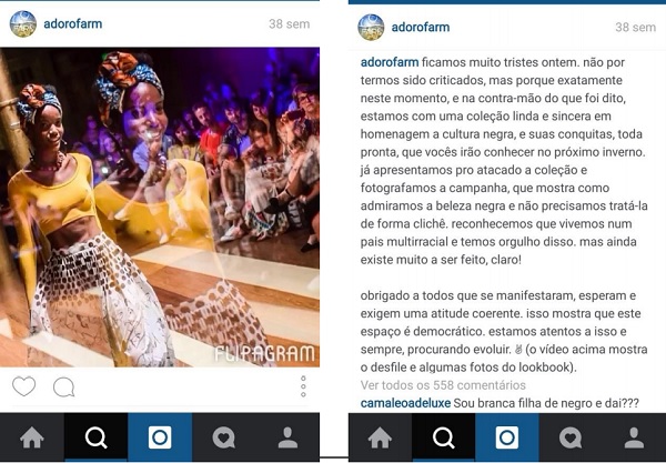 Resposta da marca Farm aos clientes